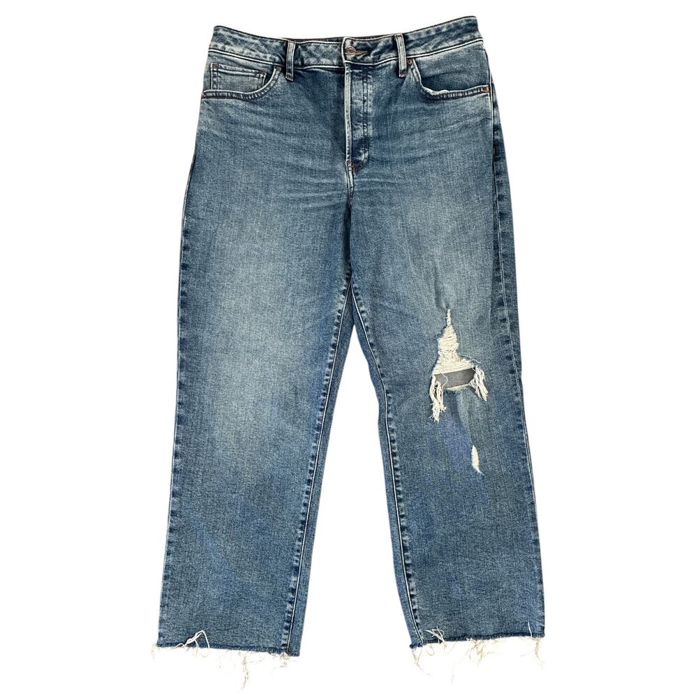 Express Women’s Relaxed Straight Ankle Blue Jeans size 10R - Picture 2 of 10